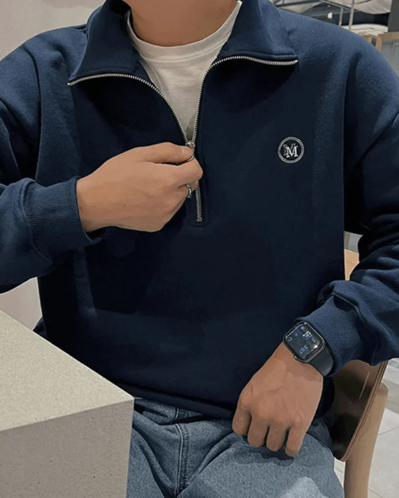 Baumwollpullover mit Miami Zipper
