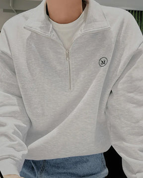 Miami Cotton Sweatshirt mit Reißverschluss
