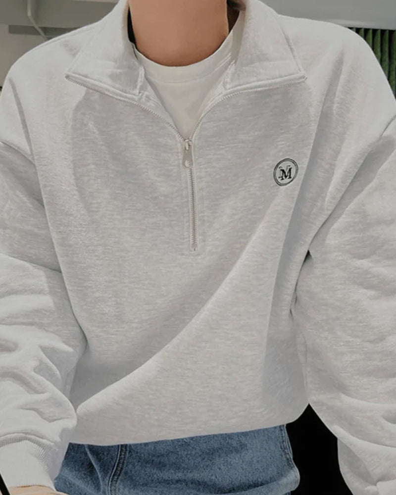 Miami Cotton Sweatshirt mit Reißverschluss