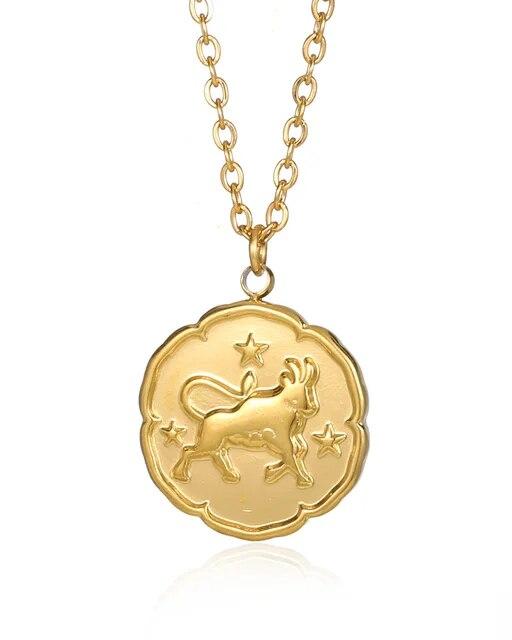 Tierkreiszeichen Halskette - Gold